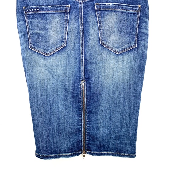 Blank NYC Denim Pencil Zipper Skirt Size 26 - Picture 14 of 16